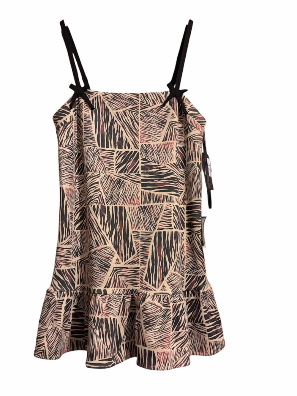 Printed Sleeveless Drop-Waist Dress
